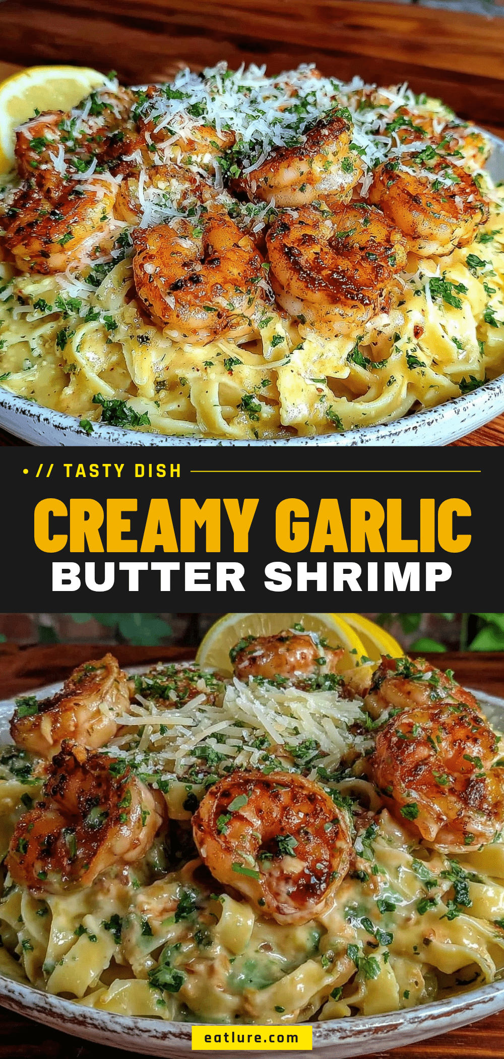 creamy garlic butter shrimp pasta recipe