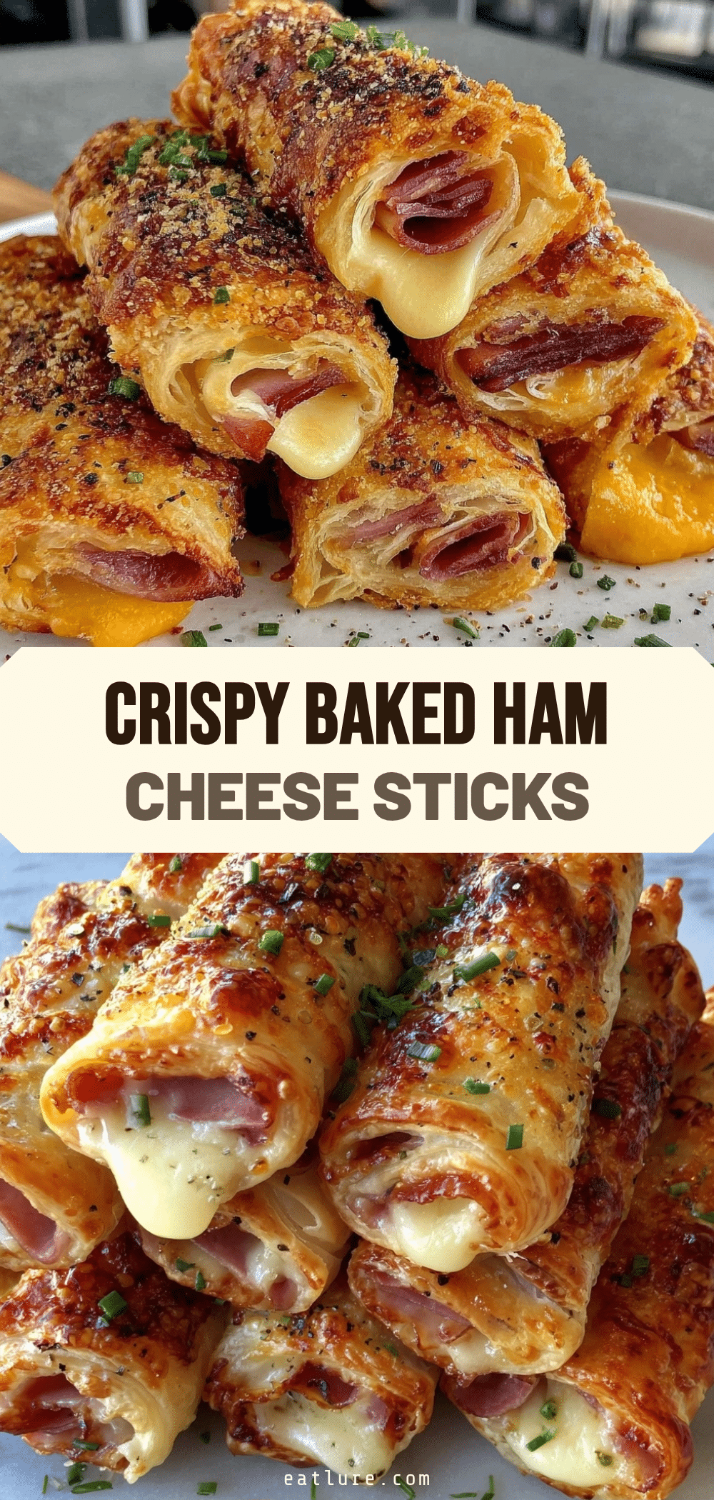 Crispy Baked Ham Cheese Sticks recipe