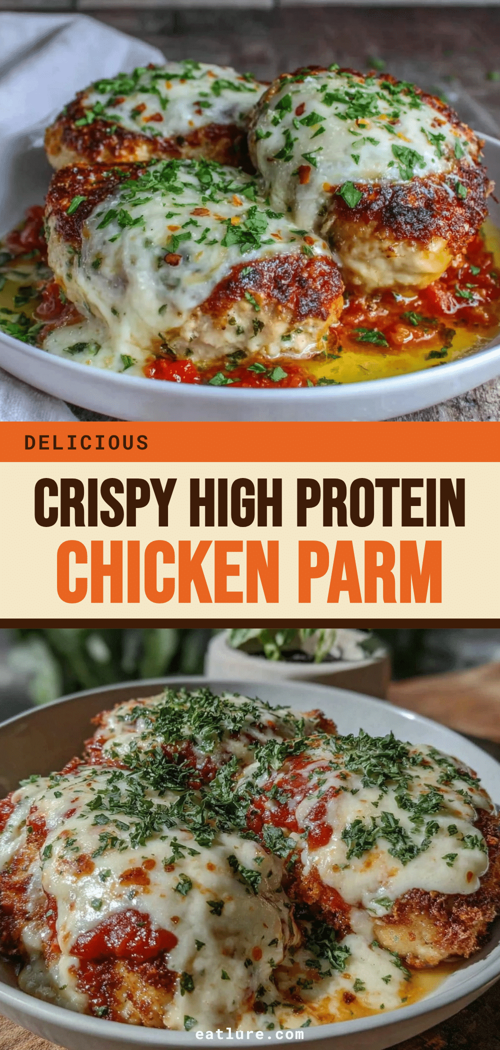 crispy high protein chicken parmesan bowl recipe