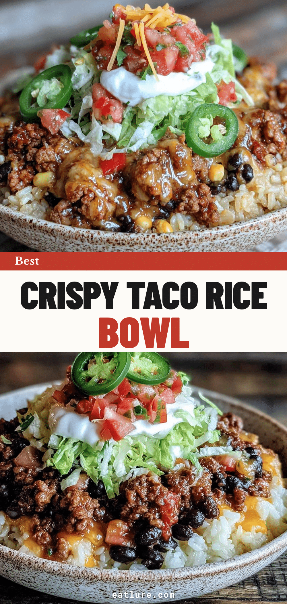 juicy ground beef taco rice bowl recipe