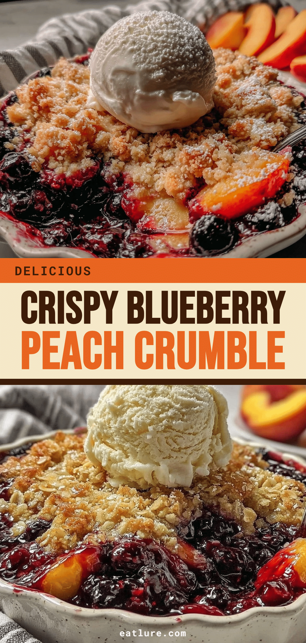 crispy blueberry peach crumble recipe