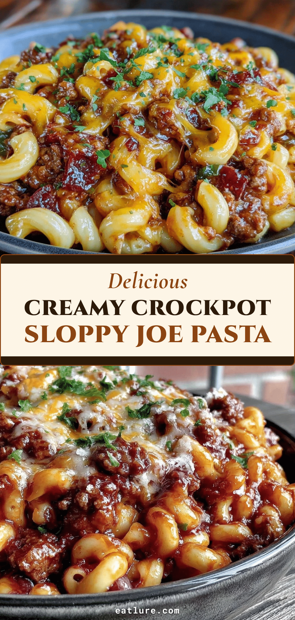 crockpot sloppy joe pasta recipe