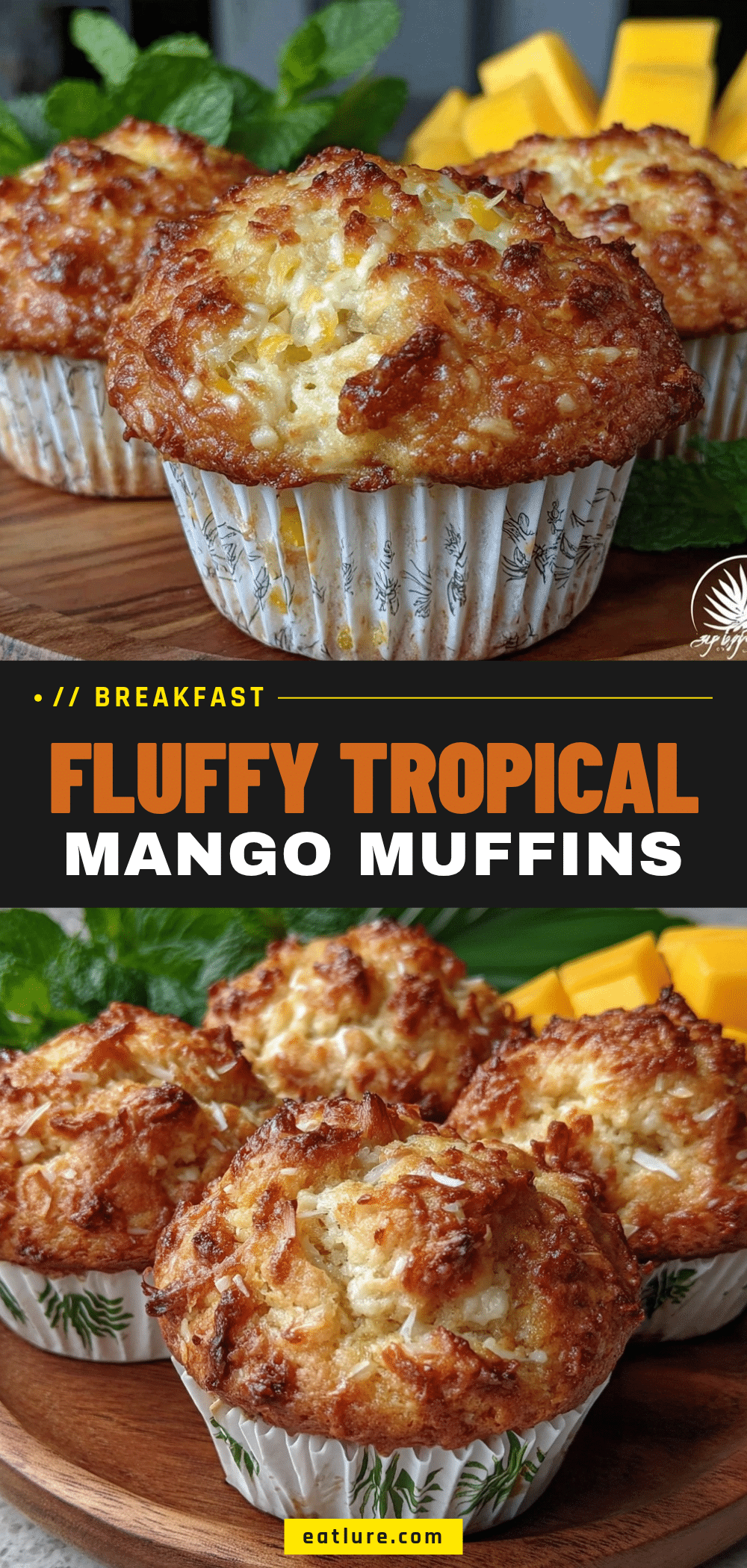 fluffy tropical mango muffins recipe