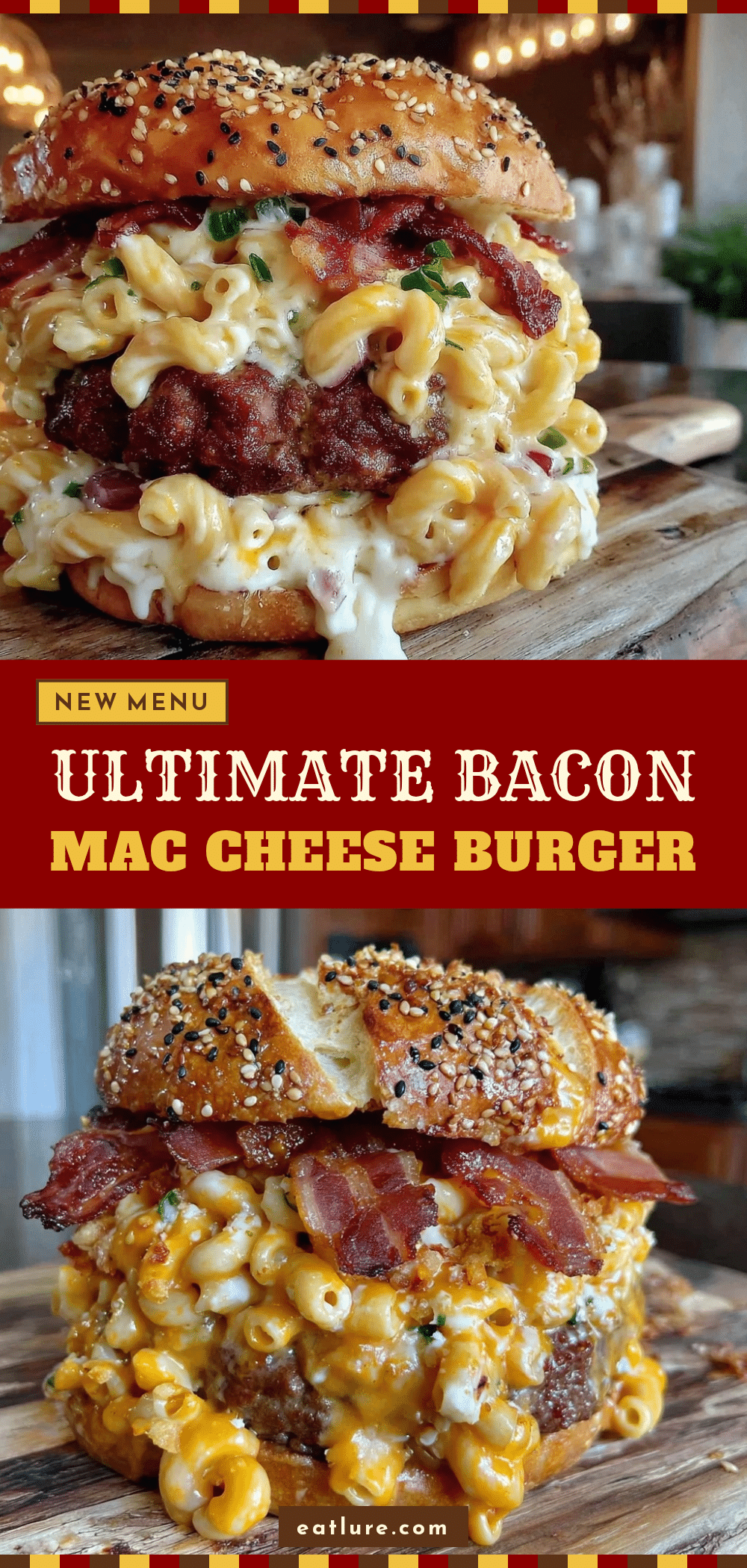 stuffed bacon mac cheese burger recipe